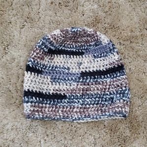 Handmade Crochet Multicolor Natural Hat, Camo
